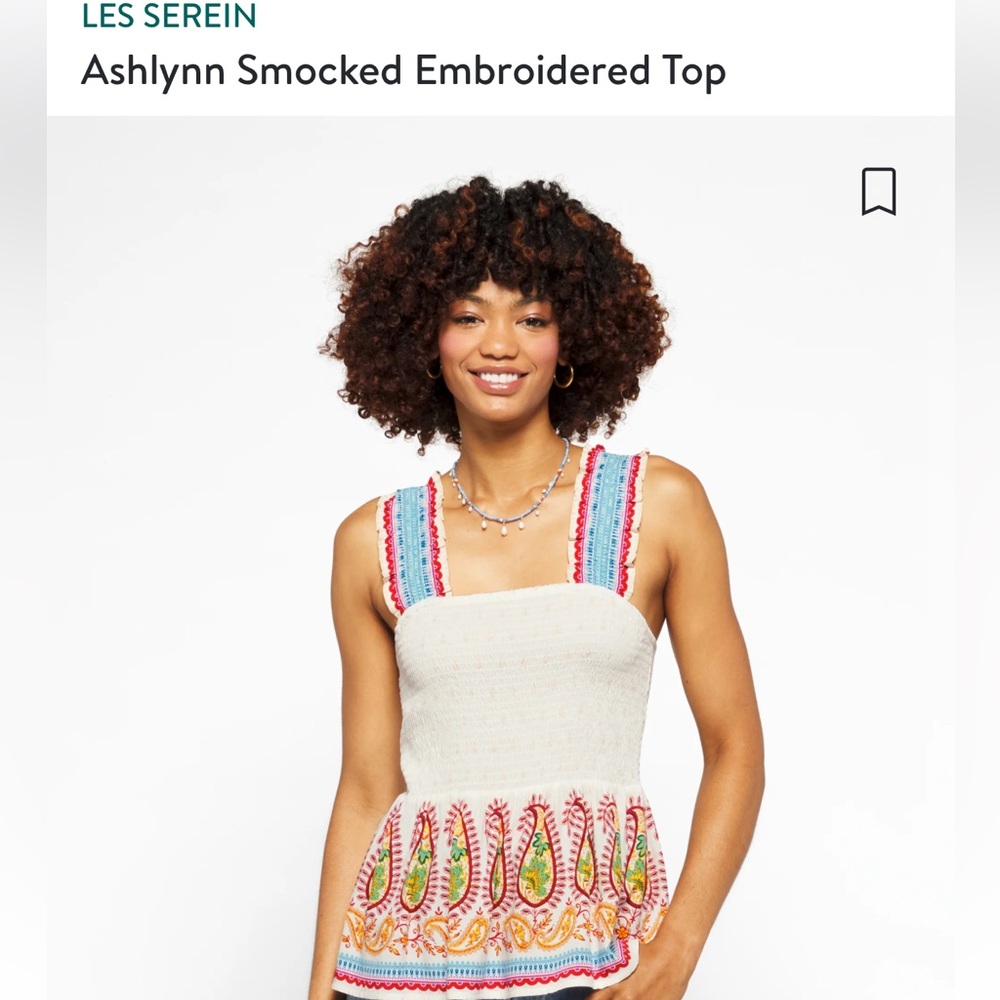 Les Serein Ashlynn Smocked Top